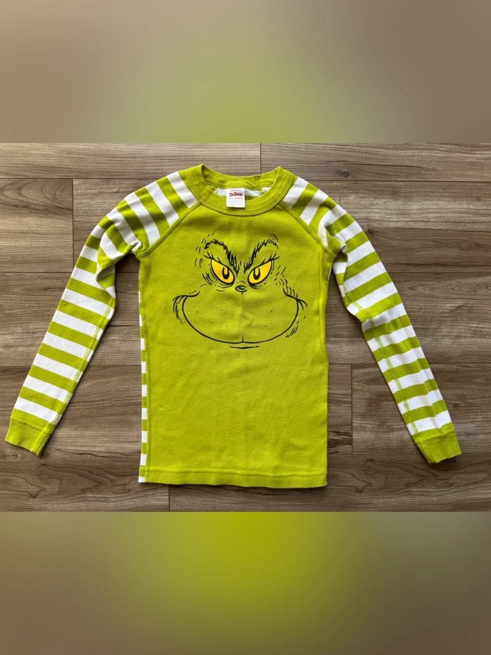 Hanna Andersson Dr.Suess Grinch Organic Cotton Long John Pajamas Boy Girl Size 8